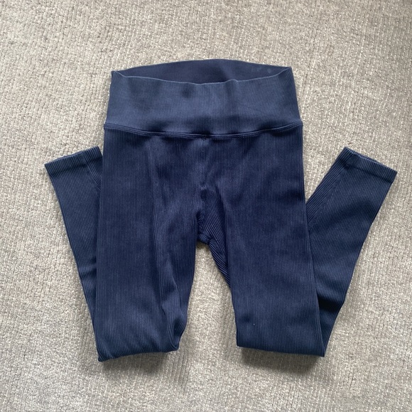 Aerie Offline Ribbed Leggings Set Sports Bra Navy s small - Picture 4 of 6